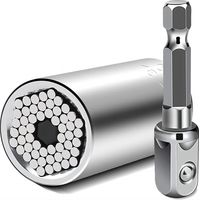 CSPARKV Llave de tubo universal Llave de tubo universal 7-19 mm Adaptador de accionamiento cuadrado de 1/4'' y 3/8'', para aflojar fácilmente tuercas, ganchos, pernos y más