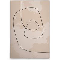 Leinwandbild Minimalistisch Skandinavisch M1-No.51565 - Kunstdruck auf Leinwand in Beige Schwarz - Wandbild 50 x 75 cm
