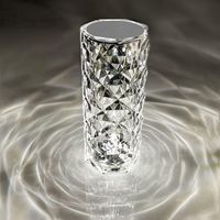 Lámpara De Cristal MINKUROW, Lámpara Táctil Rgb, Usb, Lámparas De Mesa Románticas De Diamantes Rosas Para Dormitorio, Sala De Estar, Fiesta, Cena, Decoración, Luces Creativas