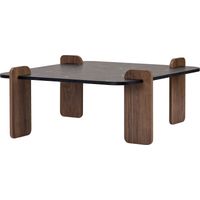 Table basse en bois "Marais" - 90 x 90 x 35 cm - Noir