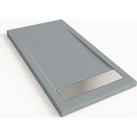 Piatto doccia Bidai con bordo colore Grigio RAL 7040 80x200cm griglia Acciaio inox