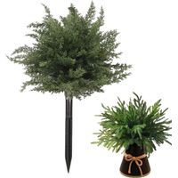 Weihnachtsbaum-Erdspieß Realistische Dekoration – Künstlicher Kiefernzweig mit Erdspieß Für die Weihnachtszeit, Garten, Veranda, Rasen, Einfahrt, Terrasse, Balkon, Silvesterparty