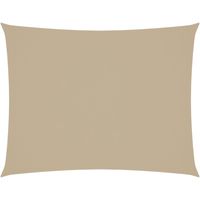 Vidaxl – Voile d'ombrage rectangulaire 3x6 m en tissu oxford beige – Résistant aux UV et à l'eau – Fixation en acier inoxydable incluse