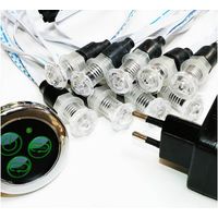 Lot de 9 luminaires chromothérapie étanches IP68 12V – 7 couleurs – Transformateur inclus – Pour milieux humides et piscines – Steamtec