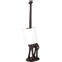 Youyijia Creative Toilet Roll Holder Metal Giraffe Bathroom Toilet Roll Holder Free Standing Paper Roll Storage Rack Animal Shape Paper Tube Rack for Home Decoration Toilet Bathroom Kitchen