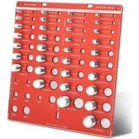 Nut And Bolt Thread Checker 34 Bits, 19 Carte d'Identification de Boulons Standard et 15 Métriques Outil de Dimensionnement de Jauge de Filetage Tableau des Écrous et des Boulons