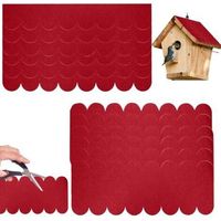 Lot de 20 Bardeaux de Toiture Auto-adhésifs en Feutre Bitumé pour Nichoir Oiseaux Exterieur, avec caractéristiques : Accessoire, Imperméable