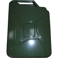 Jerrican métal 20L – Peinture anticorrosion – Poignée de transport – Pour hydrocarbures lubrifiants – Dimensions 47x34,5x14,5 cm – Maitre Equipement