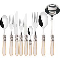 ALADDIN Ghiera Argento Anticato, Posate Set 75 pz, Scatola