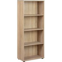 Bibliothèque 4 niveaux en stratifié finition chêne