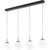 Ariel - Suspension Fabas Luce 4 Lumières - Led 28W Dimmable - Design Sphère Transparente