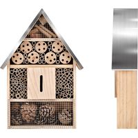 Maisons à insectes, hôtels à insectes, habitats naturels pour insectes bénéfiques adaptés aux abeilles, papillons, coccinelles, jardins et terrasses.