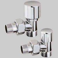 COPPIA VALVOLA E DETENTORE MINI ARREDA Cromo 1/2 x 24 19 RCR POLETTI