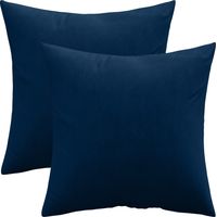 Lot de 2 coussins en velours - housse et garnissage - Mesmal Bleu foncé