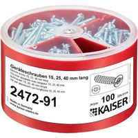 Kaiser Geräteschrauben-Box je 100 3,2x15/25/40 2472-91