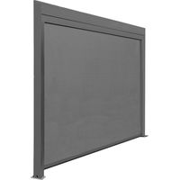 PROLOISIRS Rideau BioClim 4M pour Pergola Autoportée - Aluminium époxy gris - TPEP gris