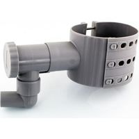 Negomix – Collecteur gouttière gris – Récupération eau de pluie – Sortie vanne 1" (25 mm) – S'adapte à descentes Ø 80/100 mm – Fonction trop-plein automatique