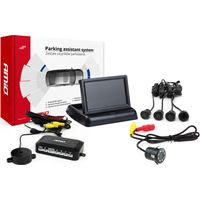 Kit de sensores de estacionamiento TFT02 de 4,3" con cámara HD-308-LED, 4 sensores, negro "DORADO"