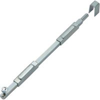 Metalideal Verrou ou loquet vertical avec pointe arrondie Dimension - 10 x 10 mm, Longueur - 130 mm