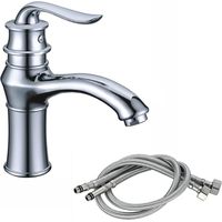 Robinet de lavabo, style rétro, robinets d'eau chaude et froide, chromé
