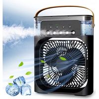 Climatiseurs mobiles Mini refroidisseur d'air, petit climatiseur portable, humidificateur, noir