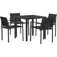 Ensemble de meubles d'extérieur 5 pcs Noir et anthracite vidaXL