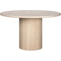 Table à manger ronde en travertin beige style renaissance - beige travertin naturel