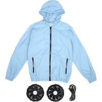 Gilet ventilateur rafraîchissant avec 2 ventilateurs pour homme femme, circulation d'air 3 vitesses réglables, vêtement climatisé pour travail par temps chaud, taille XL