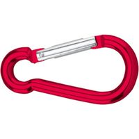 dörner + helmer 4815824 mosquetón de aluminio rojo 80 mm