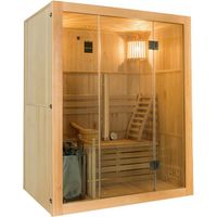Sauna tradizionale Sense 3 posti - 153 x 110 x 190 cm - France Sauna - Legno di abete rosso - Pacchetto completo 3,5kW