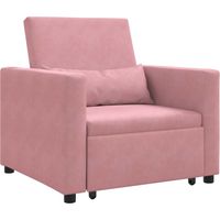 Canapé-lit,Canapé convertible,Sofa-lit convertible rose velours 3-en-1