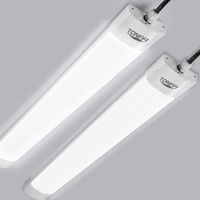 2 Stück LED Feuchtraumleuchte 60CM 18W 1800LM, LED Röhre 5000K Wasserfest Flimmerfrei IP65 Garage Keller Werkstatt Büro