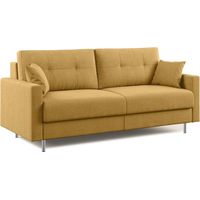 Megan Canapé convertible en microfibre détachable T11 188 cm (mat. 140x197) jaune