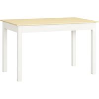 Tavolo da Pranzo 4-6 Posti Design Moderno per Cucina e Soggiorno, 119x70x75cm, Bianco e Legno