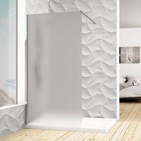 Mampara para ducha panel fijo 3 tipos de cristal a elegir 110CM TRANSPARENTE