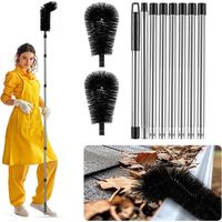 Outils de Nettoyage Télescopiques de Gouttière, 320cm Brosse de Nettoyage de Gouttière, Nettoyage Gouttiere Toit