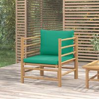 Canapé de jardin Sofa Banquette de jardin avec coussins vert bambou 12256
