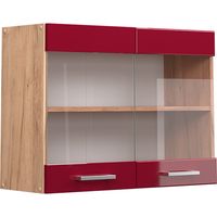 Armoire en verre R-Line, Rouge brillant, 80cm, Vicco