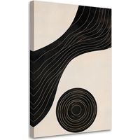 Wandbild Wohnzimmer Abstraktion Linien Kreis 60x90 cm