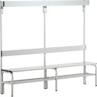 Sypro, Banc de vestiaire avec lattes en aluminium, h x p 1650 x