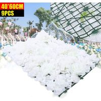 9 Murs De Roses Artificielles, 40x60cm Fleurs Artificielles Fond De Mur De Fleurs d'Hortensia pour La Décoration De La Maison De Fête De Mariage