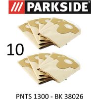10 Parkside Staubsaugerbeutel 20 L PNTS 1300 Lidl BK 38026 braun 906-05
