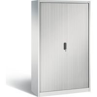 C+P Aktenschrank Omnispace mit Rollladen, 5 Ordnerhöhen, H1980xB1200xT420mm Front Lichtgrau Korpus Lichtgrau