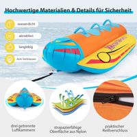 Bananenboot fur 3 personen towable tube mit 3 eva gepolsterten sitzen und griffen 252 x 108 x 51 cm