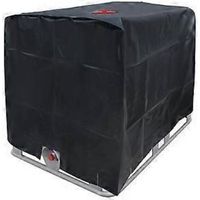 Réservoir d'eau extérieur IBC 1000 l avec housse étanche et anti-poussière, noir