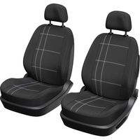 Lot de 2 housses auto avant - XLCOVER - Compatible Airbags - Noir - Housses pour sieges et appuis-tete