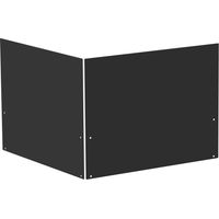 Le Marquier – Habillage arrière en acier électrozingué noir pour crédence angle – Finition peinture époxy – Installation facile – Fabrication France