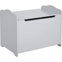Cassapanca Portagiochi , Panca Contenitore per Cameretta Coperchio con Pistone Pneumatico, 60x40x48cm, Grigio