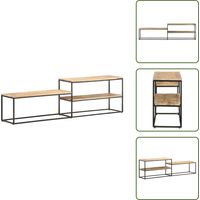 Meuble TV 180x30x50 cm Bois de manguier brut - Meubles Tv - Meuble Tv Industriel - Meuble Tv Bois - Rangement Tv - Support Tv
