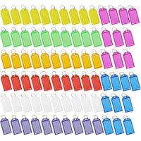 Lot de 80 porte-clés étiquetables, étiquettes pour clés, 8 couleurs pour étiqueter clés, clés USB, animaux, bagages